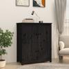 821511 vidaXL Black Buffet 83x41.5x100 Cm Solid Pine Wood