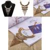 Fashionable And Creative Multi Layer Geometric Shape Women Metal Necklace For Casual Wear And Gift Giving