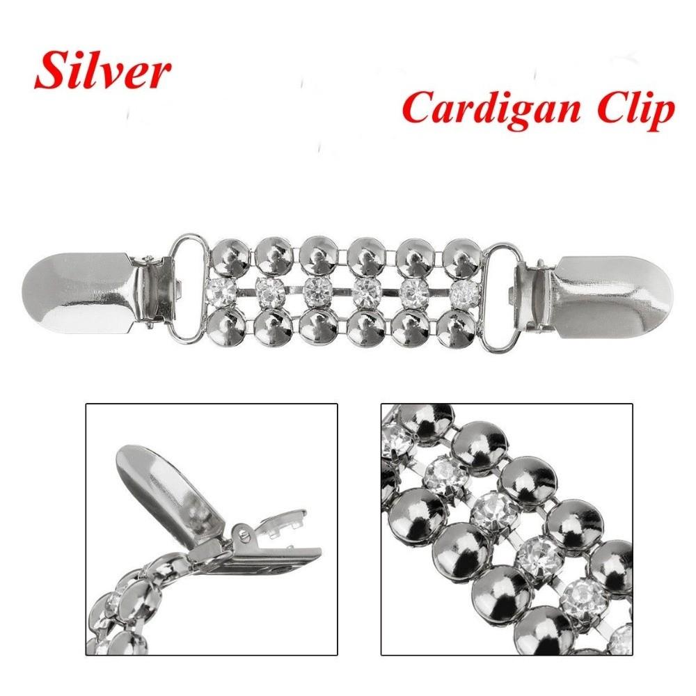 Trendy Retro New DIAMOND Sweater Blouse Pin Shawl Brooch Duck Clip Clasps Cardigan Clip