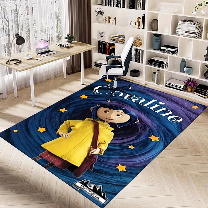 Coraline'S Magical Adventure Carpet For Playroom Bedroom Living Room Sofa Home Decorkids Game Area Rug Nonslip Floor Mat