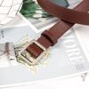 Women'S Belt Genuine Leather Gold Needle Buckle Fashionable And Versatile Jeans Casual Decoration Designer Women'S Belt