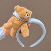Soft Cute Hair Hoops Fluffy Cartoon Bear Headwear Lay Down Bear Hairbands  Spa Bathing