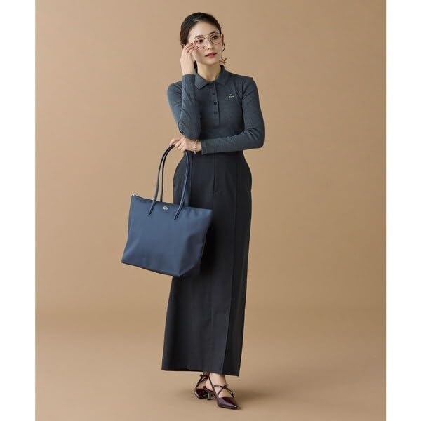 Petit Large Tote Bag NF1888PM Sax Blue Free Size [Lacoste] [Official] L.12.12 Piqué