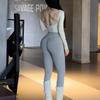 Pants European and American Style Seamless Tight-Fitting Butt-Lifting Fitness Pants for Women, Hip-Enhancing Outdoor Sports Long Pants