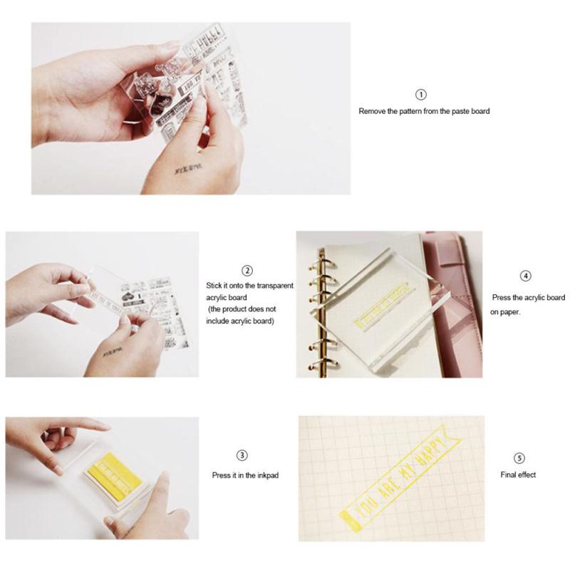 Прозрачные силиконовые штампы для DIY-скрапбукинга, фотоальбомов, декоративные прозрачные листы со штампами