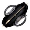 Michael Kors MK Carson Logo Magnetic Closure Leather Shoulder Tote Bag Medium Women handbags Black 35S5G2ZS3T-BLACK