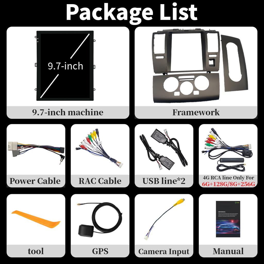 9,7 дюйма Для Nissan Tiida C11 2004-2013 Автомагнитола Мультимедийный Видеоплеер Навигация 4G GPS CarPlay Android Auto Экран GPS