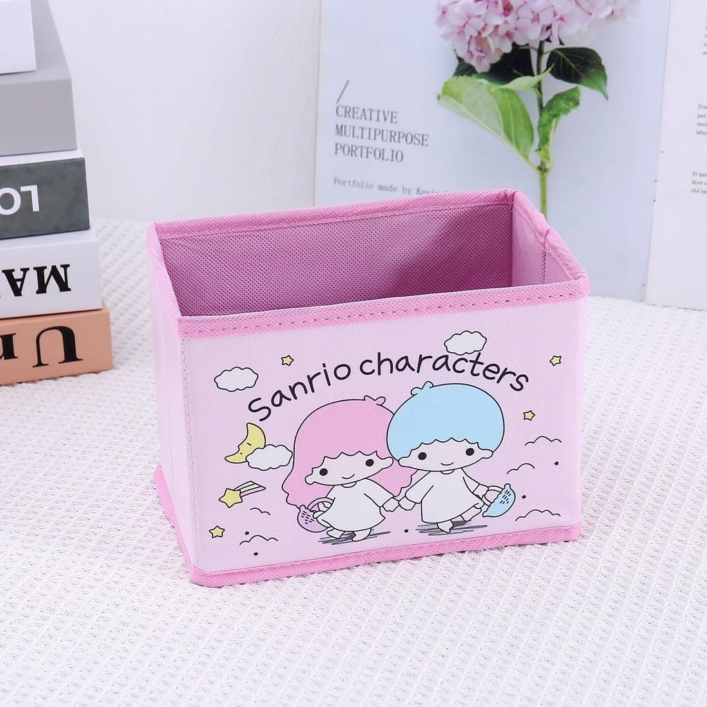 Складная настольная коробка для хранения с рисунком Hello Kitty, Куроми, Синнаморолл, Мой Мелоди для офиса и спальни, для наведения порядка