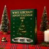 WWII Aircraft Advent Calendar 2025 24 Days Fighter Jets Ornaments Christmas Countdown Calendar Collectible Mini Warbirds Model for Collectors History