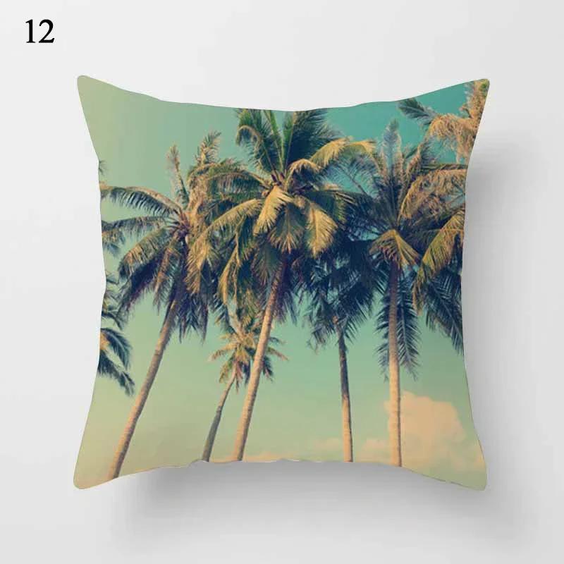Диван Наволочка для подушки Автомобильная Наволочка Домашний декор Тропическая пальма Зеленая Наволочка Декоративная