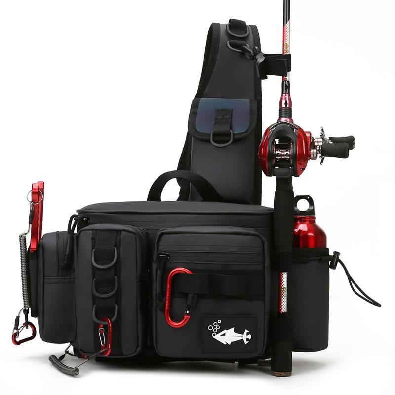 Мужская сумка для рыболовных приманок, водонепроницаемая сумка на плечо для рыбалки, сумка для катушек с приманками, большая вместительная сумка для рыболовных снастей