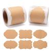 300PCS/Roll Kraft Paper Gift Tags Blank Label Stickers for Holiday Glass Bottle Present Supplies 2x1.2inches