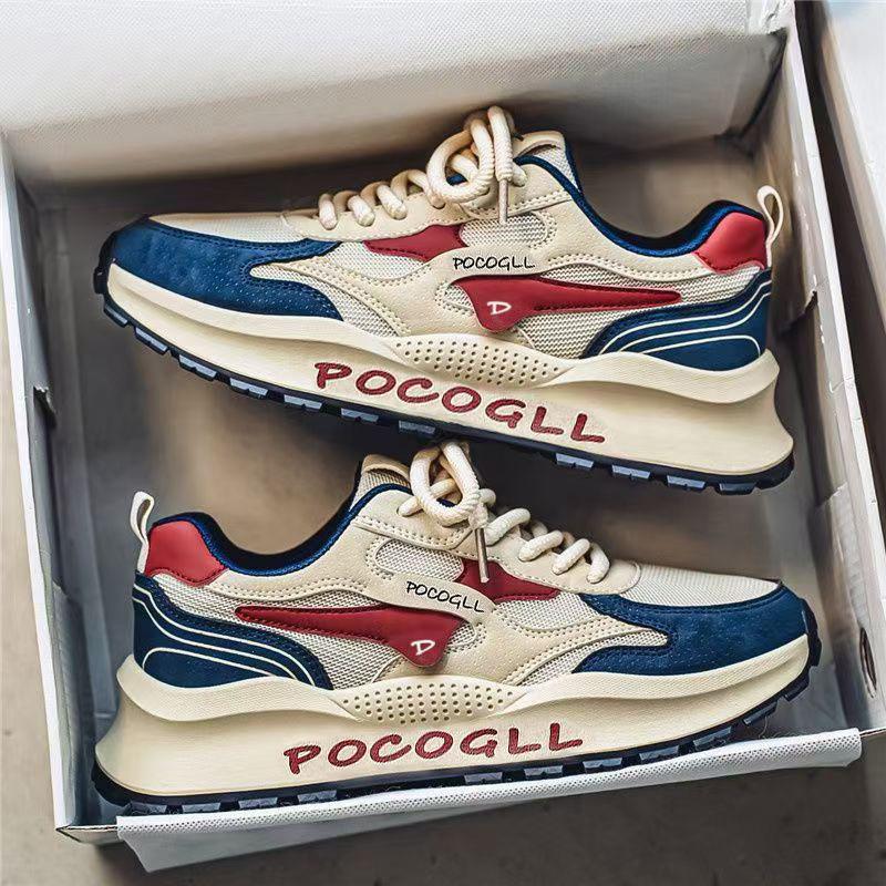 Летняя легкая дышащая спортивная обувь модные универсальные сетчатые кроссовки для отдыха с увеличением роста ретро мужская обувь