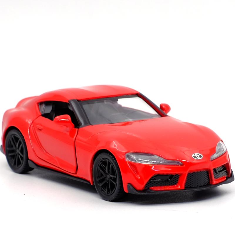 YVAZ6 1:36 Toyota Supra Sports Car RMZ CITY Alloy Diecast Car Model Toy With Pull Back For Children Gifts Toy Collection F162