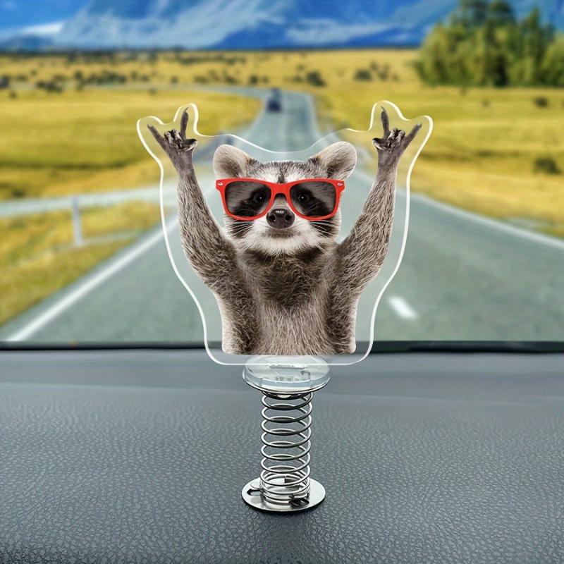 Игрушка-качалка в виде енота, 2D акриловая весенняя забавная игрушка, подвеска для автомобиля, забавный подарок для путешествий.