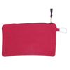 Zipper Tool Bag Multi Purpose Canvas Waterproof Portable with Carabiner for Storage Dark Red
