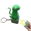 Lizard Button Keychain with Colorful Lights Rechargeable Sound Keychain for Anxiety Relief Lizard Keyboard Clicker Toy Unique Gifts for Friends
