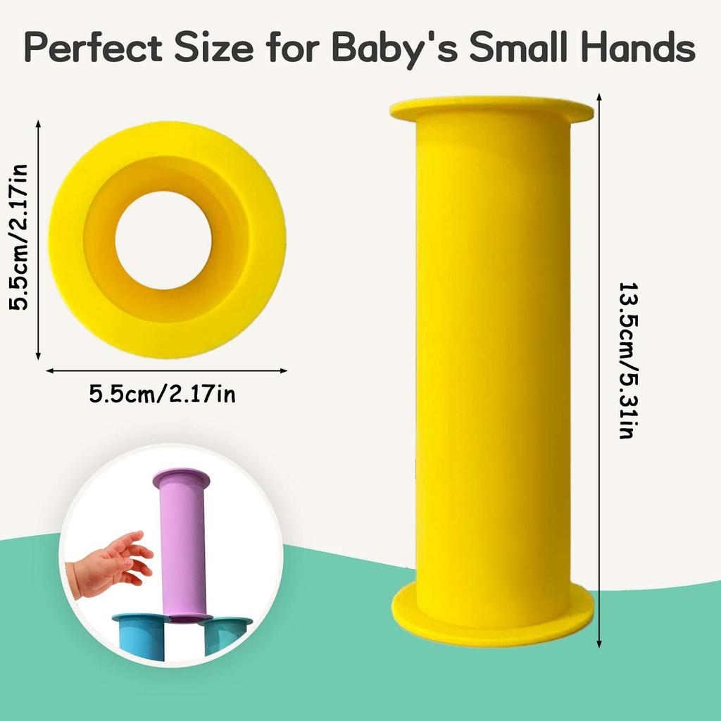 Силиконовые детские стаканчики для складывания и радужные кольца - красочные развивающие игрушки для младенцев и детей