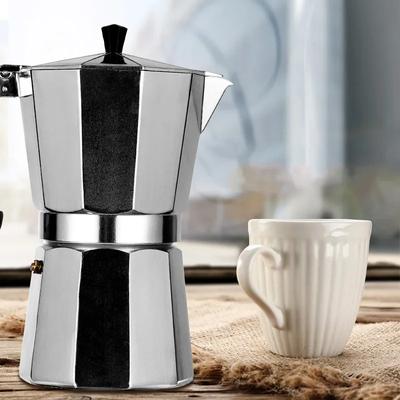 Кофейник Moka, кофеварка для эспрессо-латте, кофеварка-перколятор, итальянская кофемашина, 50/300/450 мл, алюминий