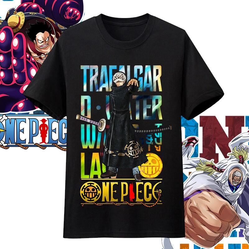 Хлопковая футболка оверсайз с принтом персонажей аниме One Piece для мужчин и женщин, удобная, в стиле Y2K, детская одежда, летний тренд, футболки