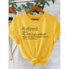 Retirement Themed Pickleball Retired Call anytime Pileball Fun Text Print Fashionable Retro Style Women's Short Sleeve Shirt Spring and summer casual