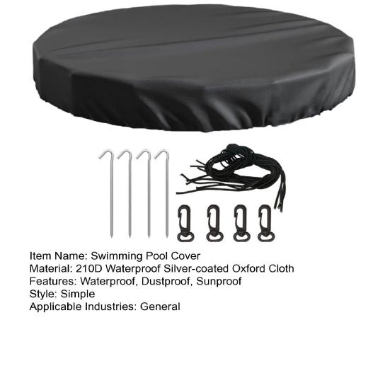 Yousheng Round Pool Cover Solar Covers for Above-Ground Pools Reduce Evaporation Oxford Fabric Pool Covers Summer Swimming Pool Cover Protector