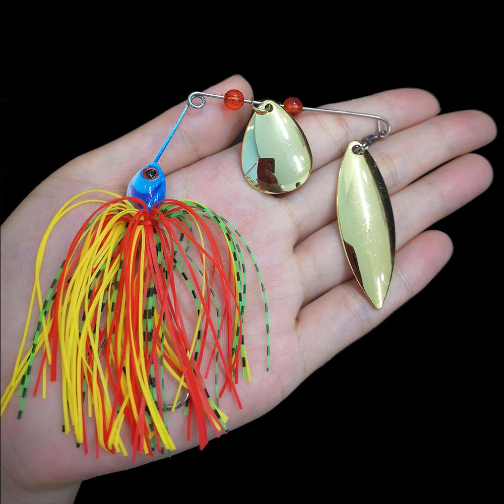 1 шт., спиннербейт Hengjia с юбкой, 17 г, бионические воблеры, рыболовные снасти для форели, окуня, щуки