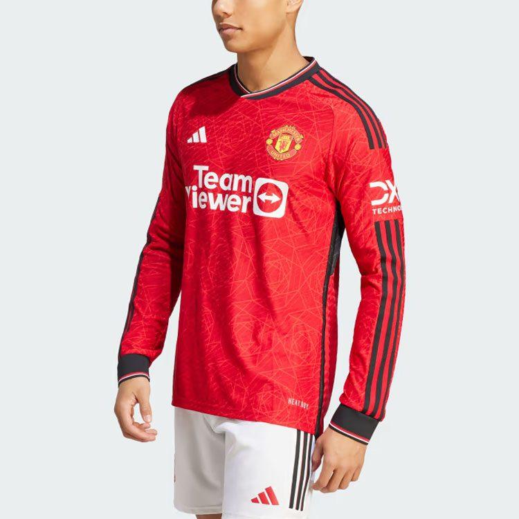 adidas Манчестер Юнайтед 23/24 Аутентичная домашняя футболка с длинным рукавом IP1728