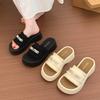 French Small Fragrant Slippers Women's Summer Wear 2025 Spring and Summer New Fashion One-word Thick-bottomed Beach Cool Slippers