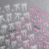 3D Embossed Bowknot Flower Nail Art Sticker Self-Adhesive Slider Nail Art  for Women Girls
