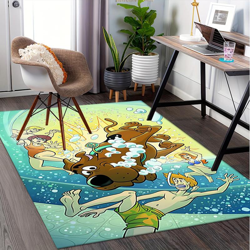 Коврик под офисное кресло Scooby-Doo для домашнего офиса, Защита пола, Нескользящие коврики для кухни, Милый коврик с мультяшным декором