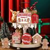 Christmas Decoration For Tiered Tray Christmas Table Sign Decor Christmas Indoor Winter Farm-house Home Party House Shelf Decoratio