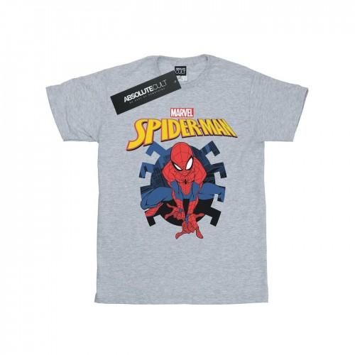 Marvel Boys Spider-Man Web Shooting Emblem Logo T-Shirt
