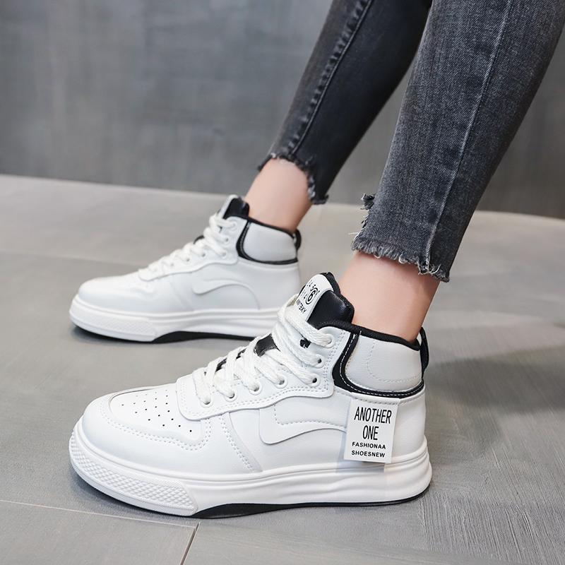 Мода 2024 Осень Новая мода Высокие кроссовки Обувь для женщин Прогулки Повседневная спортивная обувь