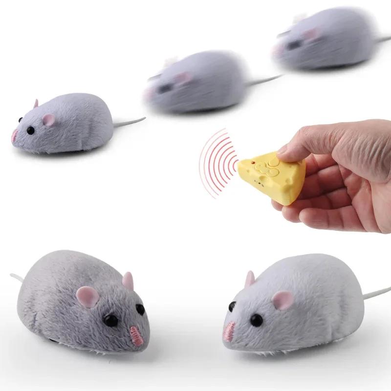 Интерактивная электронная игрушка для кошек, вращающаяся на 360°, имитация крысы, мыши, игрушки-мыши на пульте дистанционного управления для кошек и собак, питомцев
