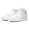 (GS) Air Jordan 1 Retro Mid 'Triple White' Kids' 554725-104