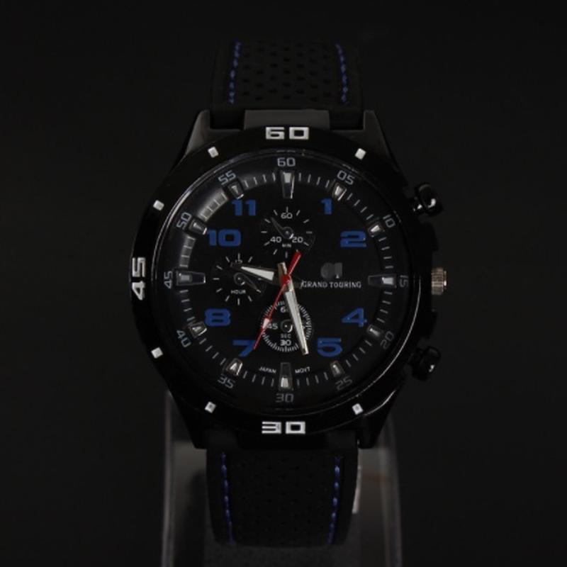 Мужские модные спортивные кварцевые часы с силиконовым ремешком