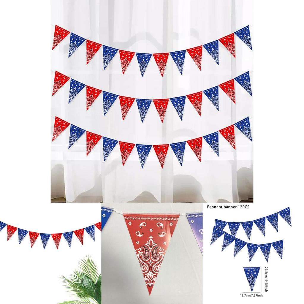 Набор баннеров для вечеринки в стиле западного ковбоя с бумажными треугольными флажками для празднования дня рождения