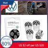 New 4pcs Car Wheel Tire Valve Caps Stem Auto Styling For Volkswagen VW R-line GTI UPi Golf 7 Golf 8 Passat Jetta Touran CAD