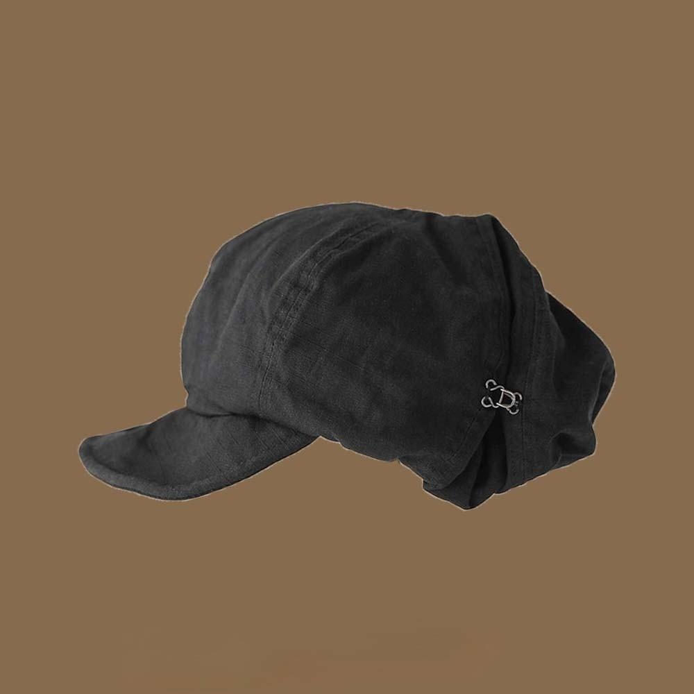 Asymmetric Cloud Beret Cap Street Style Women Artist Hat Simple Retro Octagonal Hat School