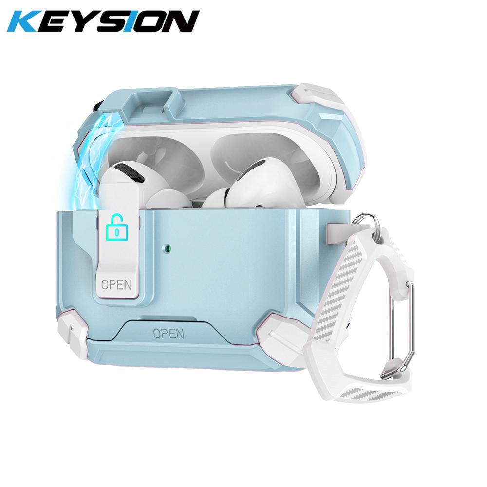 KEYSION Магнитный автоматический переключатель Чехол для наушников для Airpods Pro 3 Pro 2 Ударопрочный Подставка для телефона Чехол для наушников для AirPods 4 3 2 1