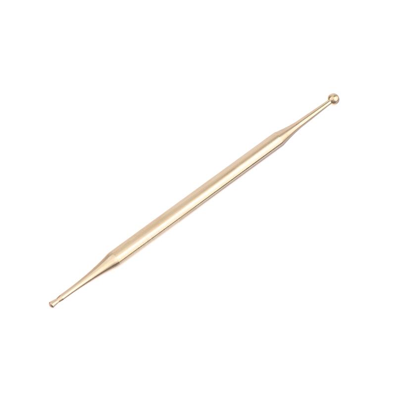 Латунная двухголовая ручка для акупунктуры для лица и тела, массажер для триггерных точек, инструмент для глубокого массажа тканей и меридианов