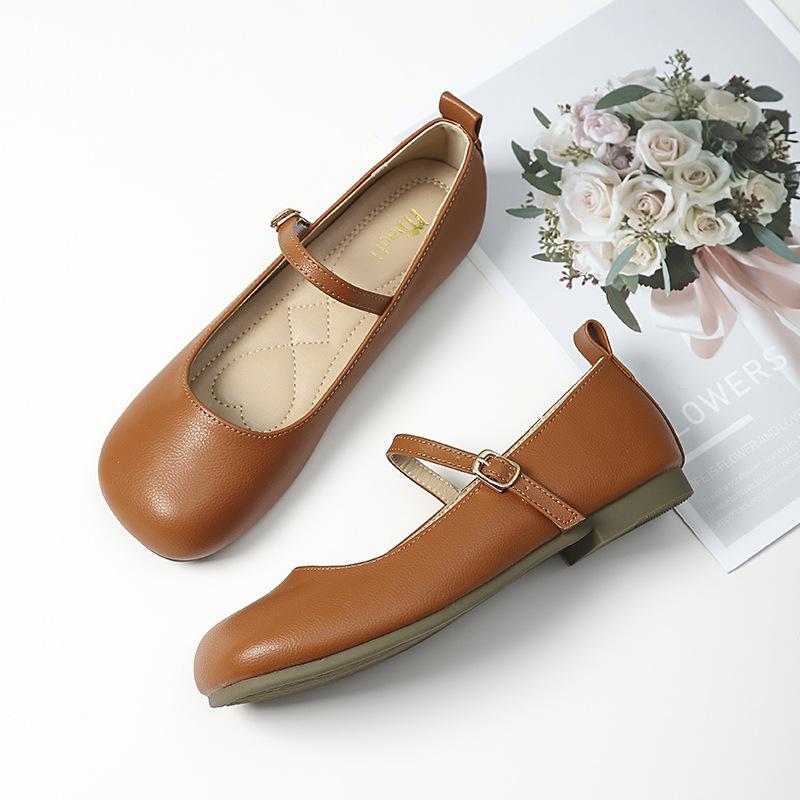 Дизайнерский бренд модной женской обуви Мэри Джейн 2025 Модные туфли-балетки с круглым носком, женские удобные туфли на мягкой подошве, женские удобные балетки, размер 43
