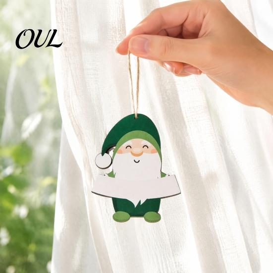 Lightweight Xmas Tree Tags Christmas Wooden Ornament, Cute Bear Gingerbread Gnome Cat Dog Durable Waterproof Ornaments Hanging Decorations for