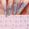 Nail Stickers Embossed 5D Three-dimensional Hot Silver Imitation Diamond Flash Nail Art Sticker Decoration
