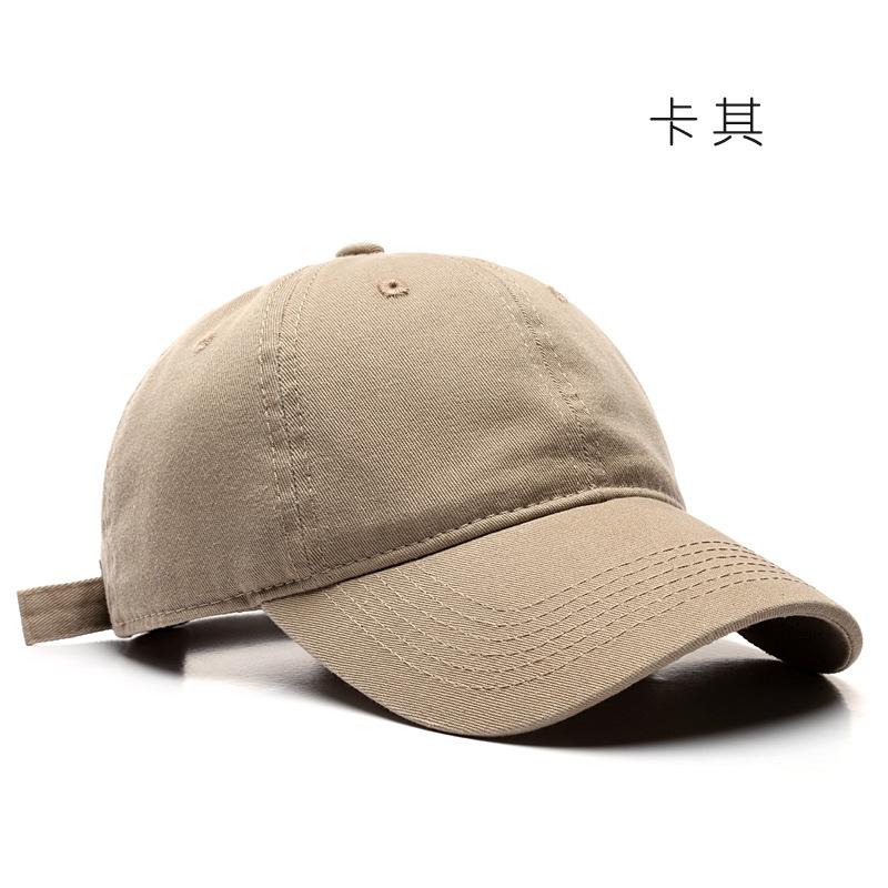 Washed Curved Brim Cotton Cap Solid Color Cotton Light Board Sun Protection Sunshade Baseball Cap
