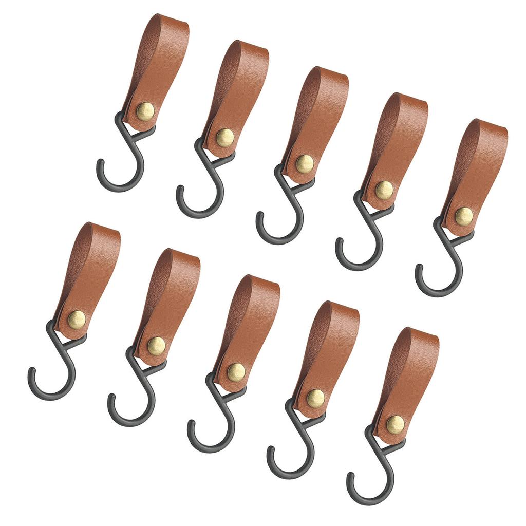S-образные крючки для ремня из искусственной кожи 125x33 мм, многофункциональные, портативные, для кухни и ванной комнаты, крючки для подвешивания в походах