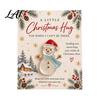 Festive Party Supplies for Winter Christmas Mini Greeting Card Hug Pocket Card Portable Holiday Comfort