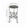 Wrought Iron Plant Stand Freestanding Furniture Scrollwork for Balcony, Entryway