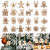 Decor Ornament Xmas Wooden Pendant Christmas Advent Calendar Countdown Hanging Tags Number Label